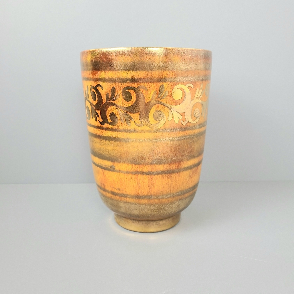 Vee Jackson San Gabriel California MCM Vintage Ornate Vase
